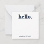 Carte De Correspondance Personalized Blue Retro Flower (Devant)