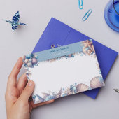 Carte De Correspondance Personalized Coastal Seashell Notecard