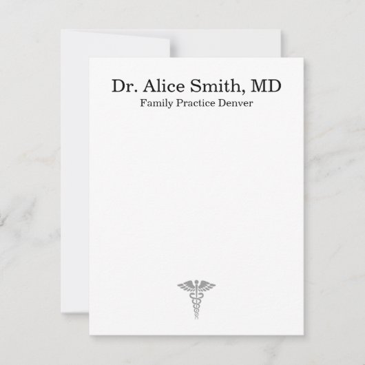 Carte De Correspondance Personalized Doctor Note Cards (Devant)