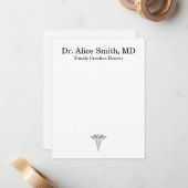 Carte De Correspondance Personalized Doctor Note Cards (Devant/Arrière en situation)