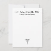 Carte De Correspondance Personalized Doctor Note Cards (Dos)