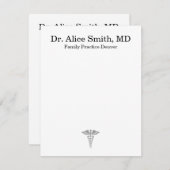 Carte De Correspondance Personalized Doctor Note Cards (Devant / Derrière)