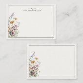 Carte De Correspondance  Personalized Elegant Boho Chic Note Card (Devant / Derrière)