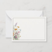 Carte De Correspondance  Personalized Elegant Boho Chic Note Card (Dos)