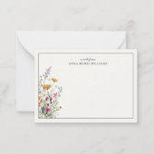 Carte De Correspondance Personalized Elegant Boho Chic Note Card (Devant)