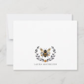 Carte De Correspondance Personalized Floral Bee Laurel (Devant)