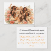 Carte De Correspondance Personalized Floral Botanical Women's Day Greeting (Devant / Derrière)