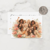 Carte De Correspondance Personalized Floral Botanical Women's Day Greeting (Devant/Arrière en situation)