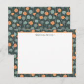 Carte De Correspondance Personalized Floral Note Card (Devant / Derrière)