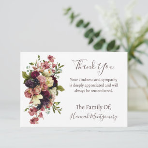 Carte De Correspondance Personalized Funeral and Sympathy Thank You Cards