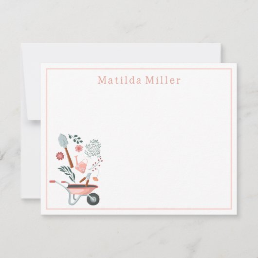 Carte De Correspondance Personalized Garden Tools Note Card  (Devant)