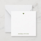 Carte De Correspondance Personalized Green Gingham (Devant)