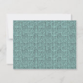 Carte De Correspondance Personalized Knit Pattern Note Card (Dos)