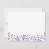 Carte De Correspondance Personalized Lavender Floral Note Card (Devant)