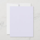 Carte De Correspondance Personalized Lavender Floral Note Card (Dos)