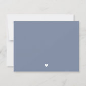 Carte De Correspondance Personalized Name Dusty Blue Heart (Dos)