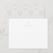 Carte De Correspondance Personalized Name Neutral Bow (Devant / Derrière)