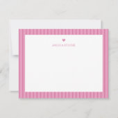 Carte De Correspondance Personalized Name Pink Heart (Devant)
