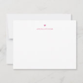 Carte De Correspondance Personalized Name Pink Heart (Devant)
