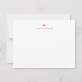 Carte De Correspondance Personalized Name Pink Heart Note Card (Devant)