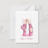 Carte De Correspondance Personalized Pink Ballet Pointe (Devant)