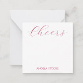 Carte De Correspondance Personalized Pink Gingham (Devant)
