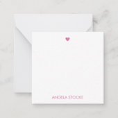 Carte De Correspondance Personalized Pink Gingham (Devant)