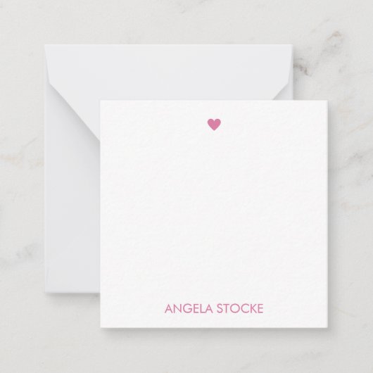 Carte De Correspondance Personalized Pink Gingham (Devant)