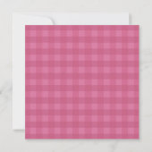 Carte De Correspondance Personalized Pink Gingham Note Card (Dos)