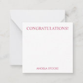 Carte De Correspondance Personalized Pink Stripe (Devant)