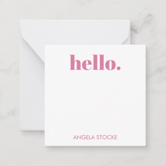 Carte De Correspondance Personalized Pink Stripe (Devant)