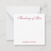 Carte De Correspondance Personalized Pink Stripe (Devant)