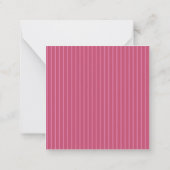 Carte De Correspondance Personalized Pink Stripe (Dos)