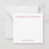 Carte De Correspondance Personalized Pink Stripe (Devant)