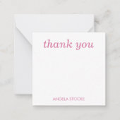 Carte De Correspondance Personalized Pink White Gingham (Devant)