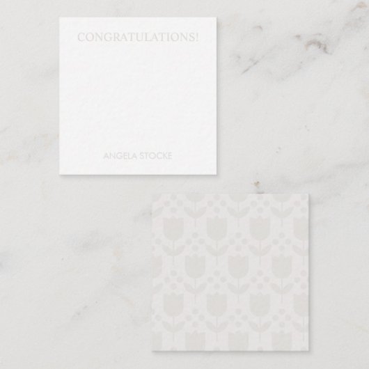 Carte De Correspondance Personalized Retro Flower (Devant / Derrière)