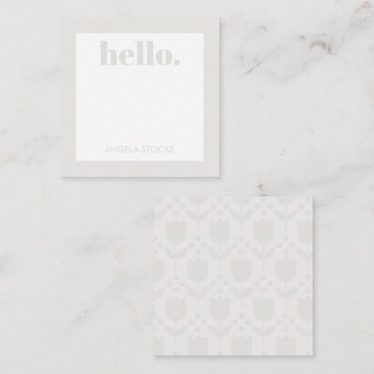 Carte De Correspondance Personalized Retro Flower (Devant / Derrière)