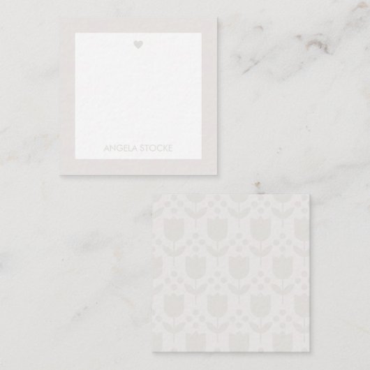 Carte De Correspondance Personalized Retro Flower (Devant / Derrière)