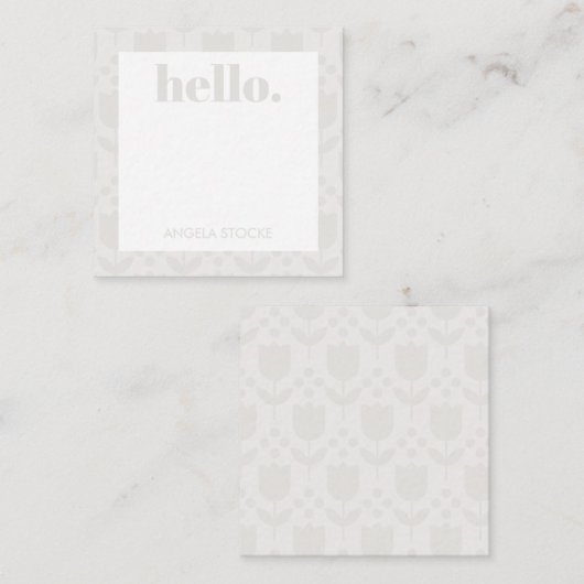 Carte De Correspondance Personalized Retro Flower (Devant / Derrière)