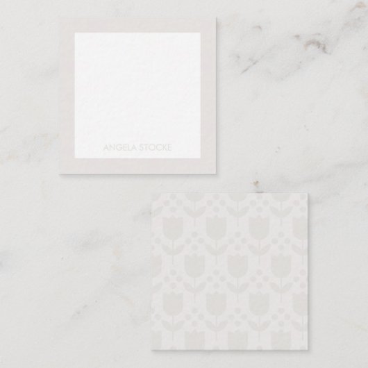 Carte De Correspondance Personalized Retro Flower Note Card (Devant / Derrière)