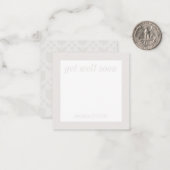 Carte De Correspondance Personalized Retro Flower Note Card (Devant/Arrière en situation)