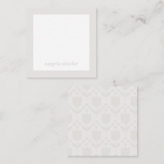 Carte De Correspondance Personalized Retro Flower Note Card (Devant / Derrière)