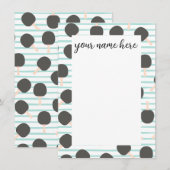Carte De Correspondance Personalized Table Tennis Notecards (Devant / Derrière)
