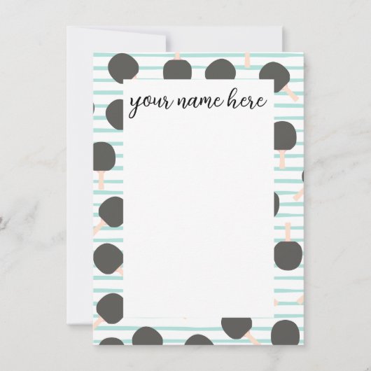Carte De Correspondance Personalized Table Tennis Notecards (Devant)