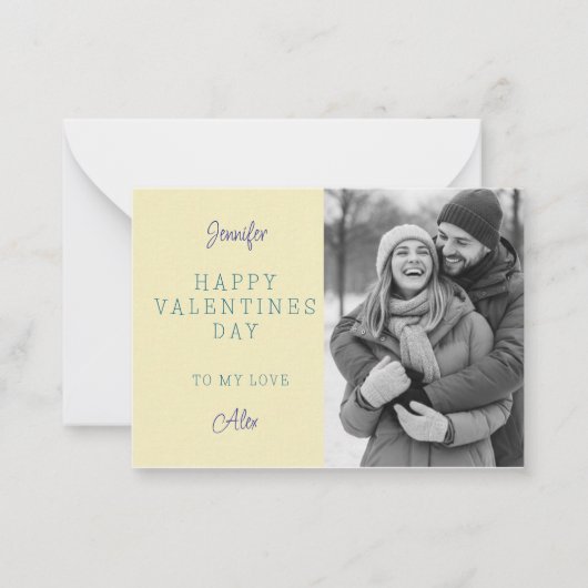 Carte De Correspondance Personalized Valentine’s Day Photo Card (Devant)