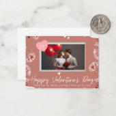 Carte De Correspondance Personalized Valentine’s Day Photo Card | Romantic (Devant/Arrière en situation)