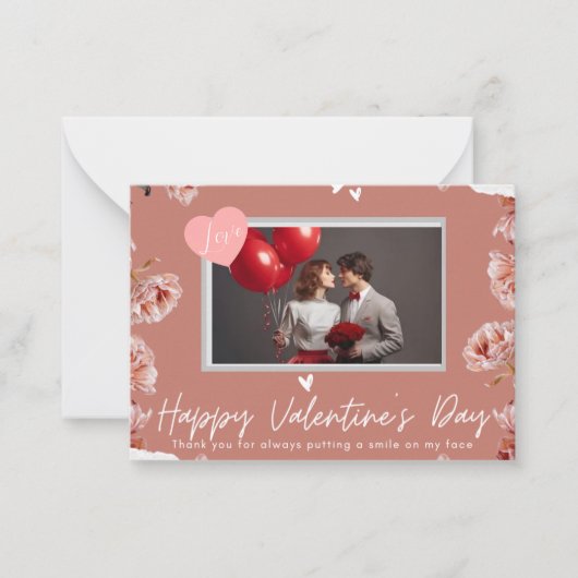 Carte De Correspondance Personalized Valentine’s Day Photo Card | Romantic (Devant)