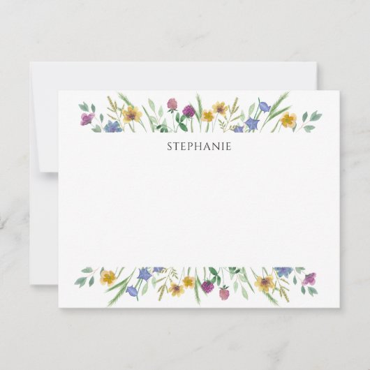 Carte De Correspondance Personalized Wildflower (Devant)
