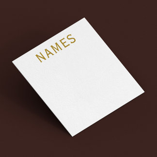 Carte De Correspondance Personnalisé avec le nom de famille ou le surnom