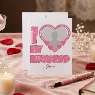 Carte De Correspondance Personnalisé J'aime mon mari – Ajouter une photo e